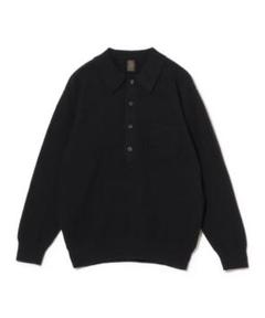 【美品】BATONER/バトナー スキッパーポロ サイズ3 ブラック バトナー BATONER シルク ポロスキッパー SILK POLO SKIPPER (BN