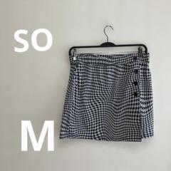 SO ミニスカート 【M】ハウンドトゥース 千鳥柄