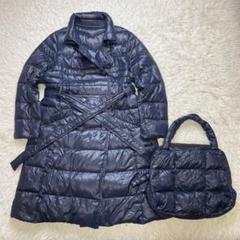 美品 アンタイトル バッグセット ダウンコート ネイビー 44 XXL相当 美品 アンタイトル バッグセット ダウンコート ネイビー 44 XXL