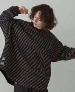 トップス SEE SEE SUPER BIG LS S BOARDER TEE BLACK New】 SEE SEE SUPER BIG LS S BOARDER TEE T-shirts