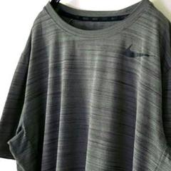 ナイキ NIKE ロゴ Tシャツ Lグレー 灰色 古着総柄