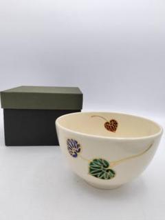 時代物 明治時代頃 徳川紋 葵紋 黄瀬戸 たんぱん 茶碗 茶道具