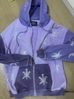 スペシャルオファ unknown ジップパーカー purple 紫 ストーン十字架 - メルカリ トップス