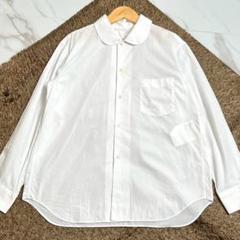 極美品 AD2024◎タオコムデギャルソン 丸襟シャツ ビッグシルエット 白