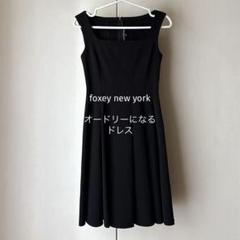 【極美品】 フォクシー フロントメッシュ ワンピース ドレス 38 ブラック 43890 Dress 