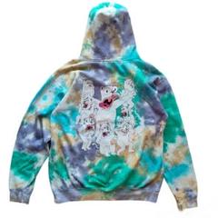 【希少】RIPNDIP リップンディップ パーカー 両面プリント タイダイ Mのサムネイル