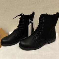 コンバットブーツ レースアップ レディース ブラック 29cm