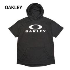 OAKLEY 半袖 パーカー センター ロゴ プリント ブラック M