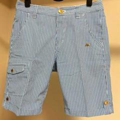 Kappa カッパ 青白黒ストライプ レディース ゴルフ ショートパンツ