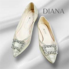 ※きなちゃんさま※【新品未使用】DIANA ゴールドグリッターフラットシューズ きなちゃんさま※【新品未使用】DIANA ゴールドグリッター