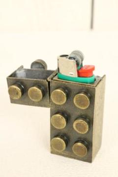【新品】☆ビューティービースト：ロゴ刻　ブロック型　真鍮　ライターケース 新品】☆ビューティービースト：ロゴ刻 ブロック型 真鍮