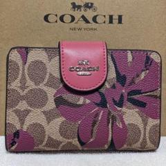 COACH コーチ リボン柄 ピンク 2つ折り財布 新品未使用 - メルカリ