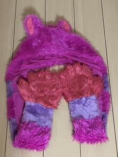 チシャ猫 マフラーキャップ 非売品 使用頻度少なめ ディズニーのマフラーキャップについての質問です。 - 友人から
