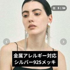 アレルギー対応 シルバー925メッキ 18KGメッキ フリンジ イヤリング