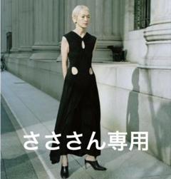 美品（試着のみ）FETICO サテンホルターネックブラックドレス