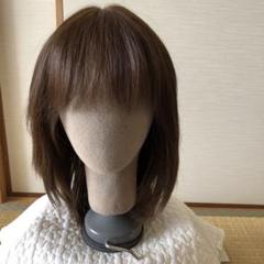 ブラウン ロングウィッグ 前髪あり ストレート 人毛 スヴェンソン セール 人毛100％ 美人ロングストレート フルウイッグ 人工頭皮