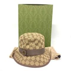 GUCCI グッチ GGキャンバス フェドラ ハット 帽子 ベージュ