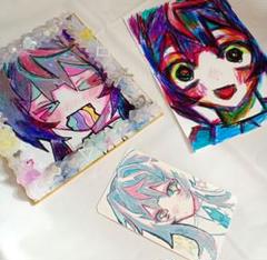 手描きイラスト　ミニ色紙　鈴蘭の妖精さん Yahoo!オークション -「東方 ミニ色紙」(手描きイラスト) の落札