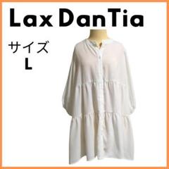 美品USED　Lax DanTia　シフォンブラウス　サイズL