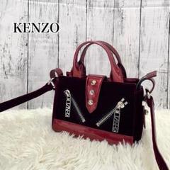 未使用✨KENZO ミニハンドバッグ 2way スエード レザー ベルベットのサムネイル