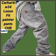 carharttカーハートLOOSE FITペインターパンツ W38L30グレー 90s USA製 carharttカーハート ダメージ ダブルニー ダック地