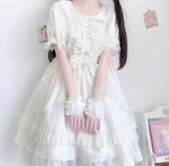 お袖とめ 白 華ロリ ロリィタ 新品