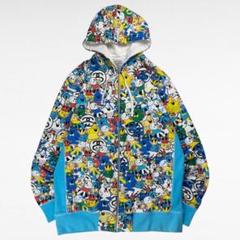 STUSSY オールドステューシー　00s ジップアップパーカー　総柄 ステューシー ジップアップパーカー （STUSSY(ステューシー