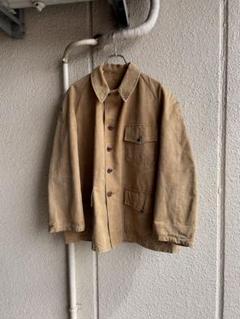 60s フレンチ ハンティングジャケット 動物ボタン ヴィンテージ