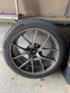 BBS RI-A ブラックモデル 18インチ 中古アルミホイールタイヤセット BBS 7/15 P+5倍 RI-A 【RI-A001】 18インチ 8.5J 5H100 +43