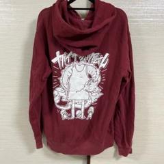 ヤバイTシャツ屋さんパーカー雑イラストパーカーバーガンディXL