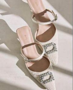 herlipto Tweed Crystal Mules