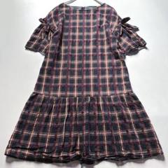 美品 大きいサイズ ローズティアラ ドット柄 レースフリル チュニックワンピース 手洗いOK】スカラ刺繍チュニック（51023502） | Rose