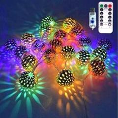 モロッコボール LED フェアリーライト USB ライト 6ｍ×40《カラフル》