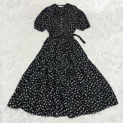 ピンクハウス花柄７分袖ワンピース（中古、保管品） a132542a.jpg