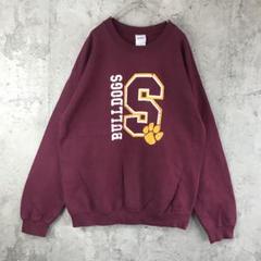 Y4203古着　トレーナー　スウェット　紫　90s Y2K