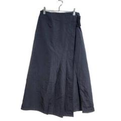 Gran Vee ロングスカート M ダークグレー ラップスタイル 上品 春秋