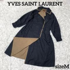 【極希少】Yves Saint Laurent オーバーサイズ ロングコート 希少】ヴィンテージ イヴサンローラン 牛革 レザー ロングコート