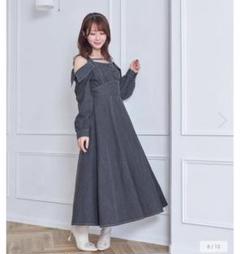 ロゼミューズdenim flare dress デニムワンピース - メルカリ