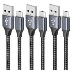 USB Type C ケーブル 【3本セット 1m/1m/2m】3A 急速充電