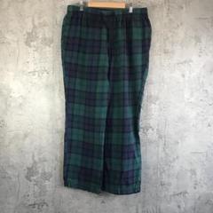 A4794古着　パジャマパンツ　チェック　緑　紺　黒　90s Y2K