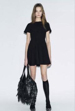 ZARA ZWコレクション ミニ丈ゴデットワンピース ミニワンピース