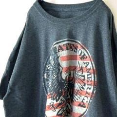 イーグル ユナイテッド ステイツ オブ アメリカ Tシャツ グレー 古着