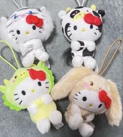 日本限定ハローキティ干支根付けストラップ12本セットまとめ売りコンプ