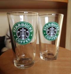 【レア希少】スターバックス　コップ　旧ロゴ　スタバ　グラス　ガラス Starbucks - スターバックス 旧ロゴグラス ペアの通販 by