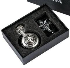 新品 フルメタルアルケミスト 鋼の錬金術師 ハガレン 懐中時計・ネックレスセット