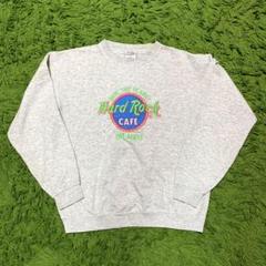 【希少】ハードロックカフェ　刺繍ビックロゴ　スウェット　オーバーサイズ　USA製 75b66c21279af6006c0401c9419949
