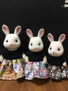 シルバニアファミリー服ハンドメイドワンピース3点