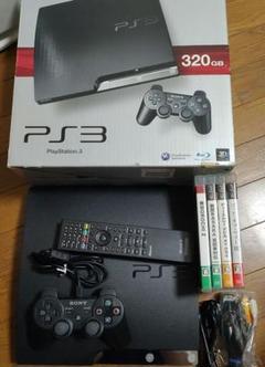 SONY PS3 CECH-2500B 320GB本体とソフト4本、BDリモコン