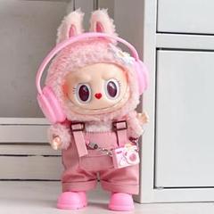 LABUBU ぬいぐるみ キーホルダー ピンク＆ホワイトハーフ　リボン　羽なし 2025年最新】labubu ぬいぐるみ ピンクの人気アイテム - メルカリ