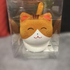 ゆらゆらソーラー　座り猫　ちりめん　トラ猫　とらねこ　虎猫　トラネコ